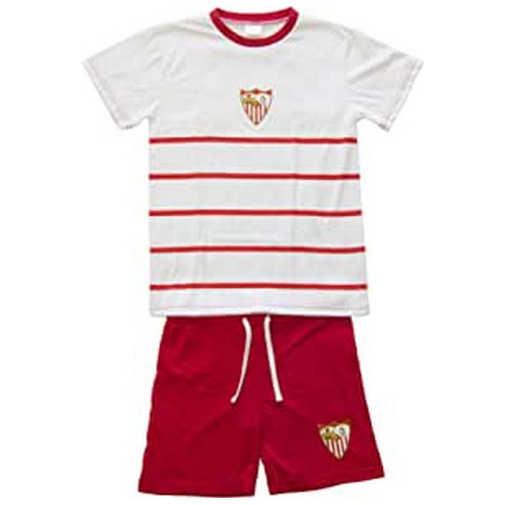Пижама с коротким рукавом Sevilla Fc Striped Junior, красный пижама с коротким рукавом granada cf junior красный