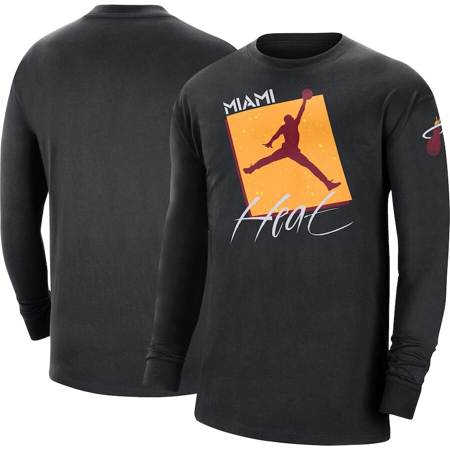 

Футболка с длинным рукавом Jordan Brand Miami Heat, черный