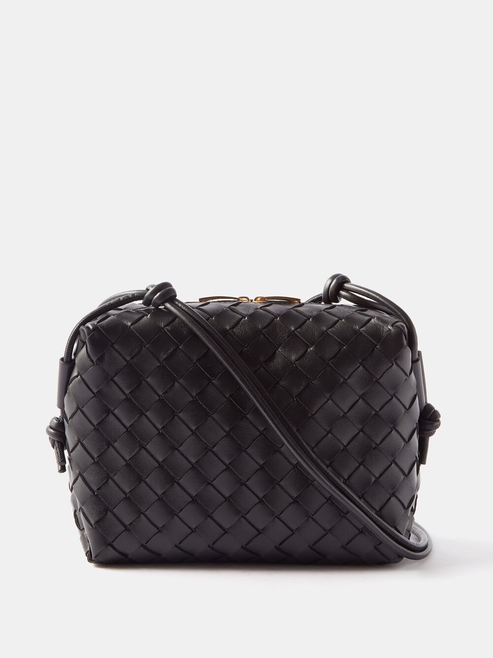 

Маленькая сумка через плечо loop из кожи intrecciato Bottega Veneta, черный