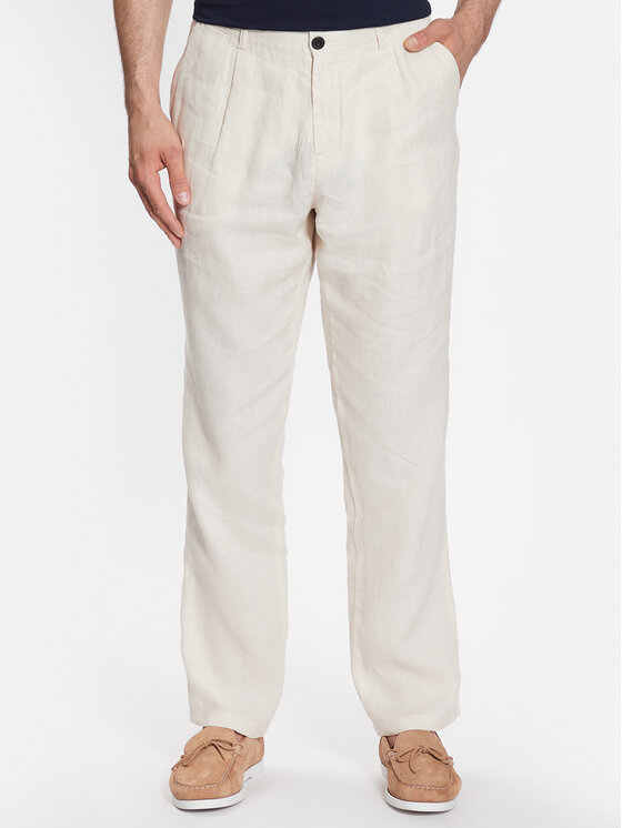 Тканевые брюки узкого кроя Sisley, экрю