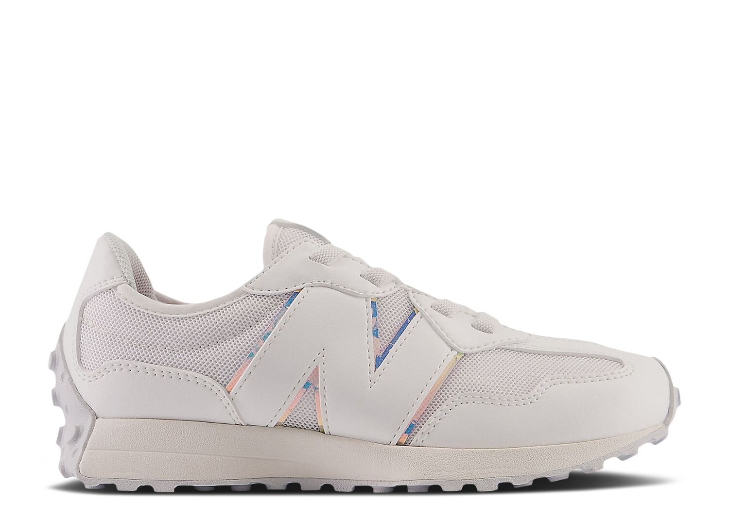 

Кроссовки New Balance 327 Bungee Lace Little Kid Wide 'White Grey Iridescent', белый