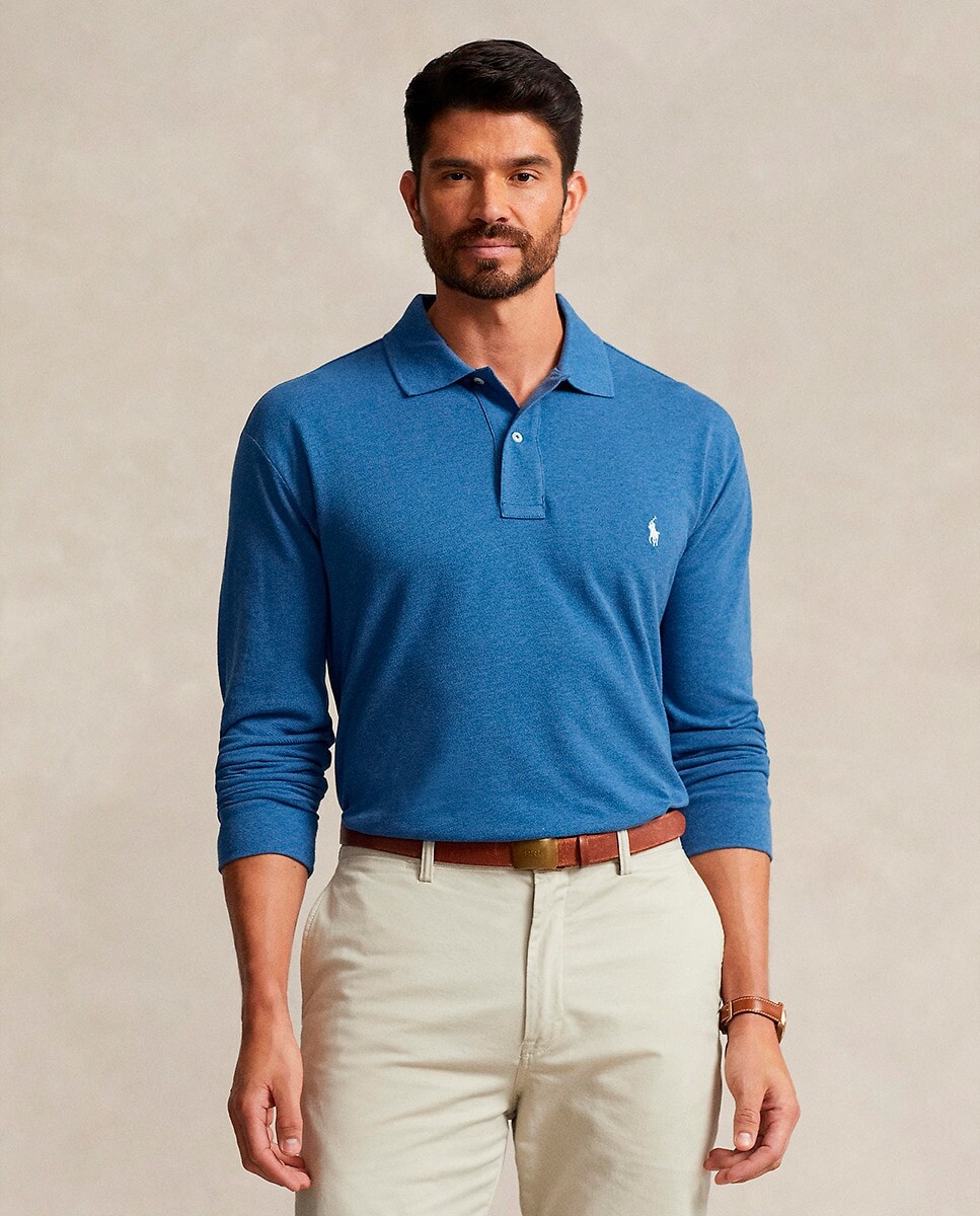 

Мужская рубашка-поло стандартного кроя из хлопка больших размеров Polo Ralph Lauren, синий