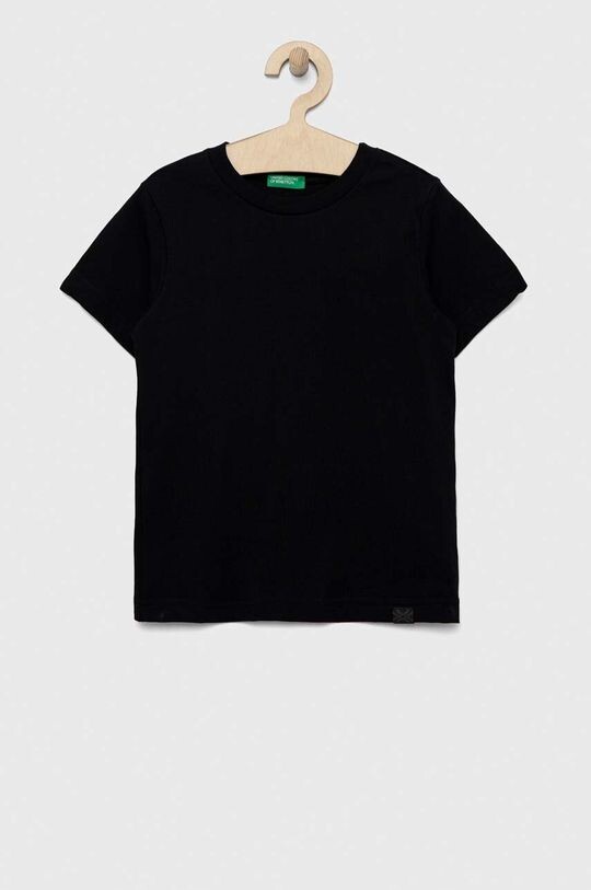 

Хлопковая футболка для детей United Colors of Benetton, черный