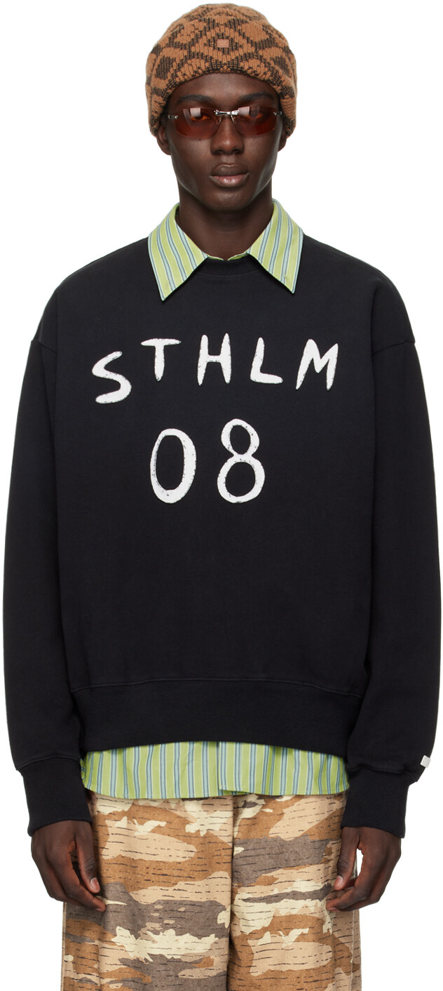

Черный свитер с принтом Acne Studios