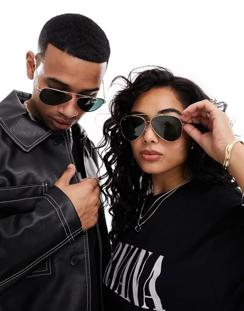 

Солнцезащитные очки-авиаторы Ray-Ban Reverse Золотые