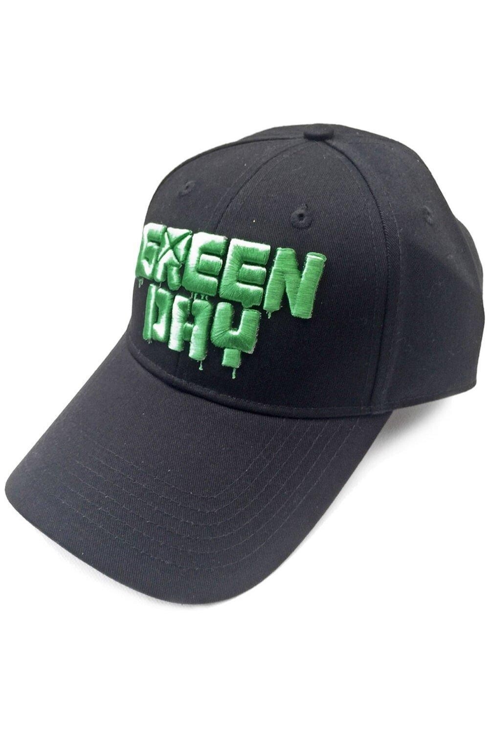 

Бейсбольная кепка с капающим логотипом Green Day, черный