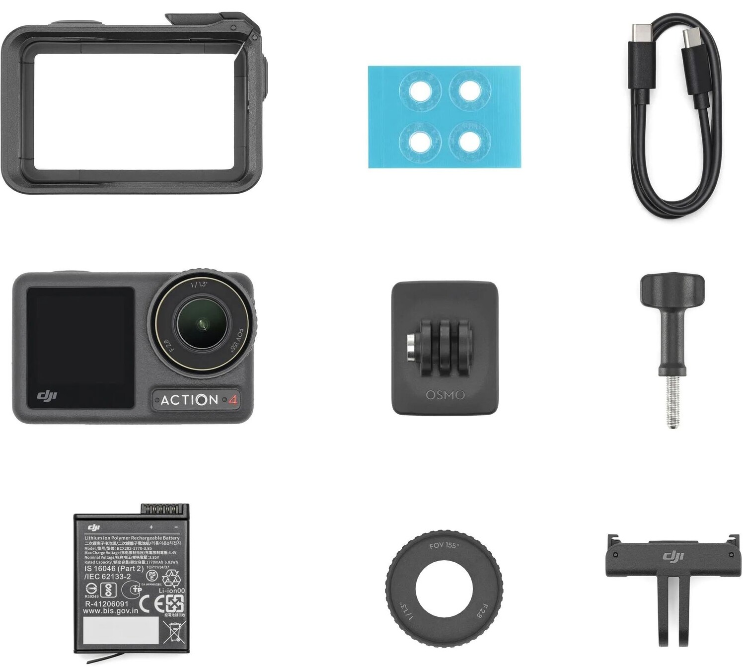 

Новый стандартный комплект камеры DJI Osmo Action 4