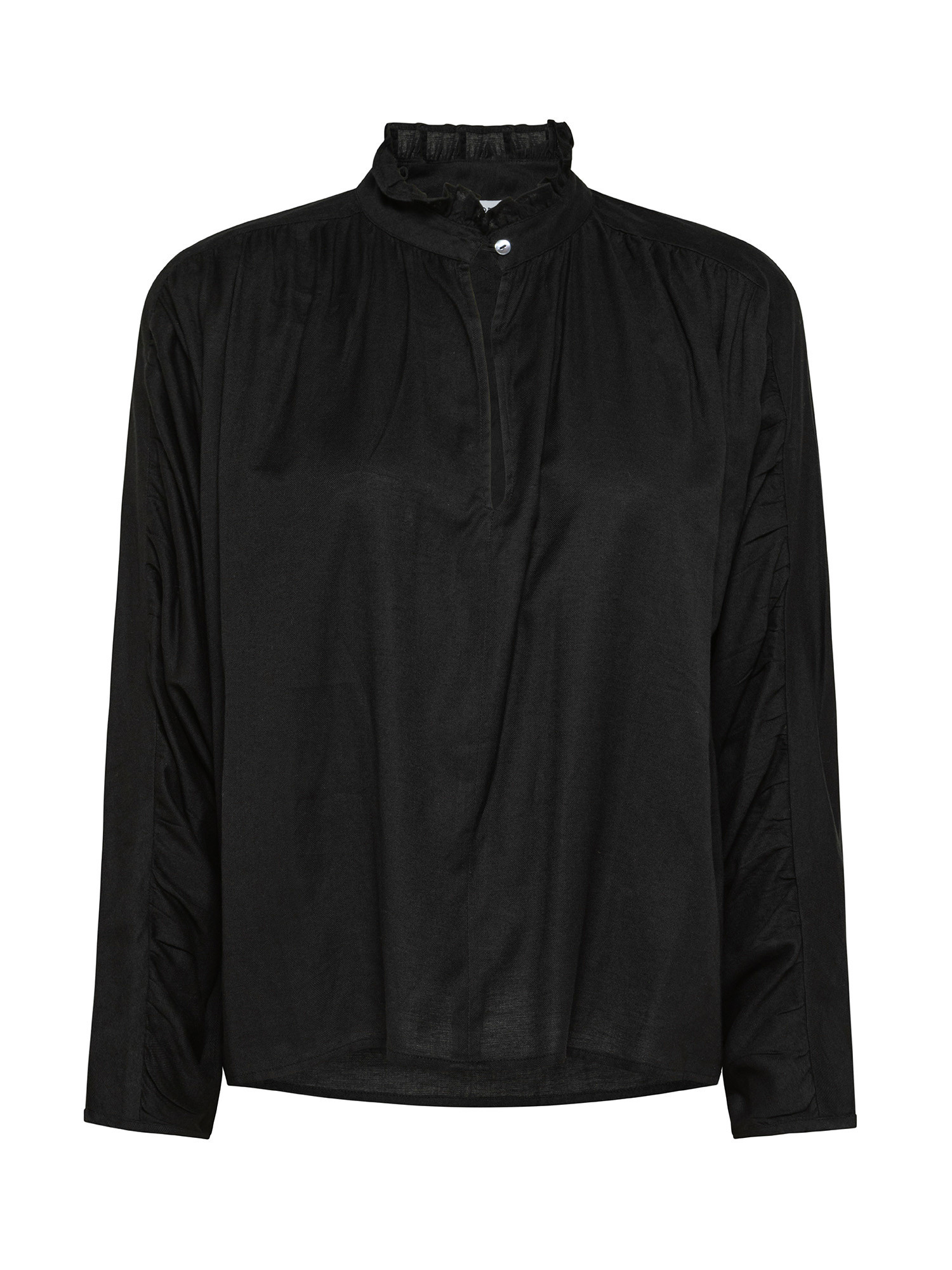 Хлопковая блузка с длинными рукавами Attic And Barn, черный