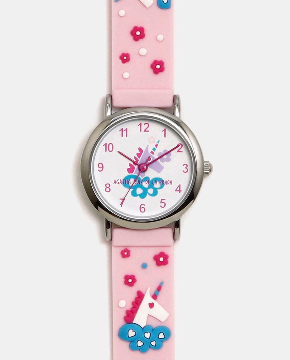 цена Часы с принтом розового единорога Fantasy Agatha Ruiz de la Prada, розовый