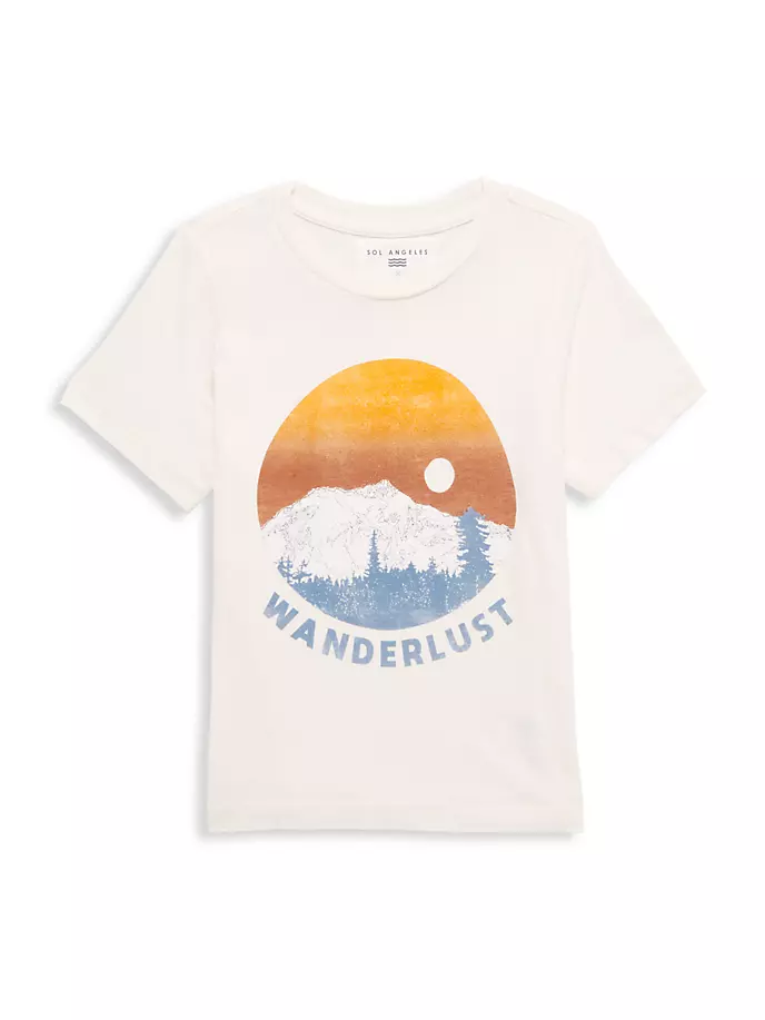 Футболка с круглым вырезом Little Kid's & Kid's Wanderlust Sol Angeles, белый футболка sol s размер l белый