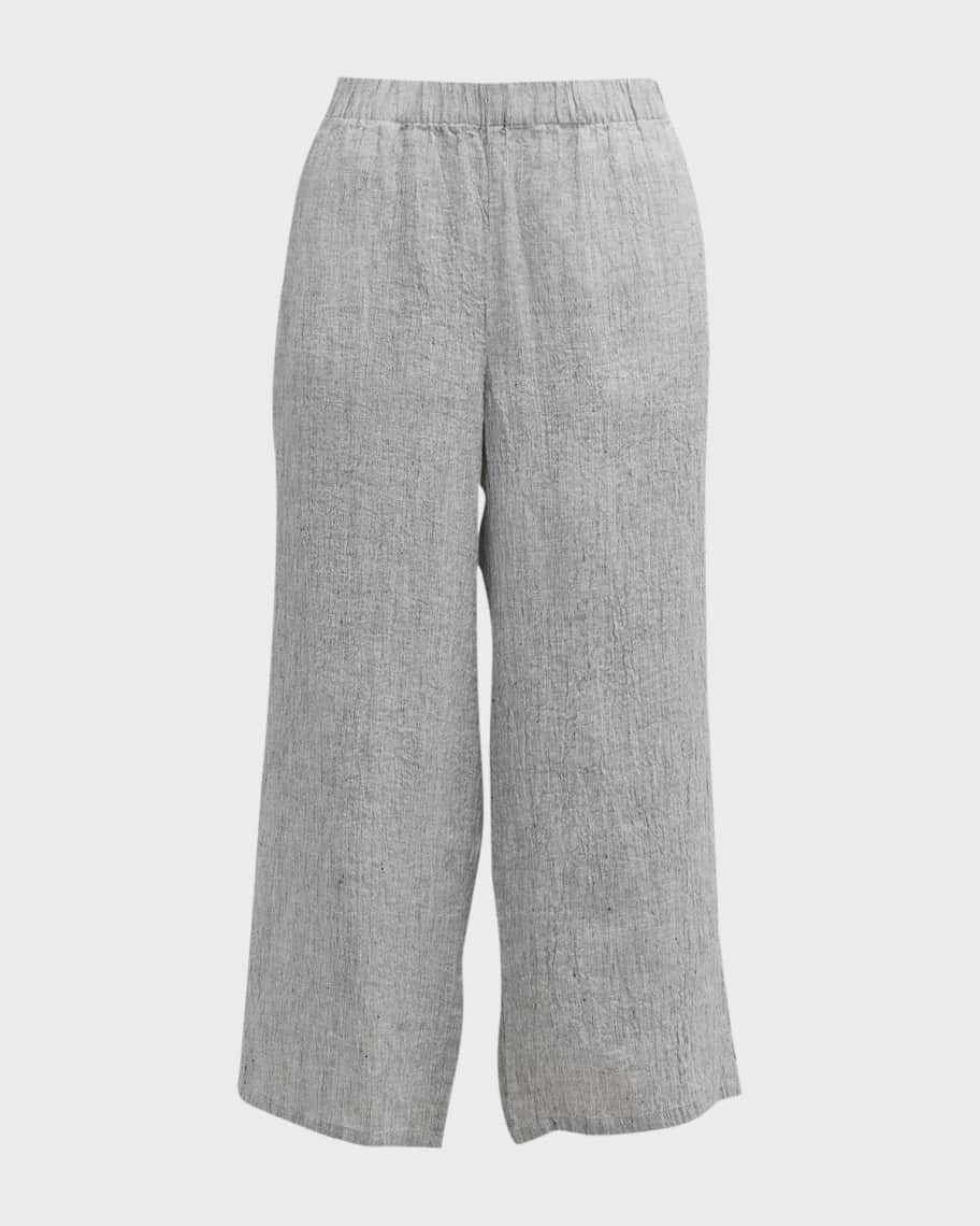 

Укороченные широкие брюки из органического льна Petite Eileen Fisher