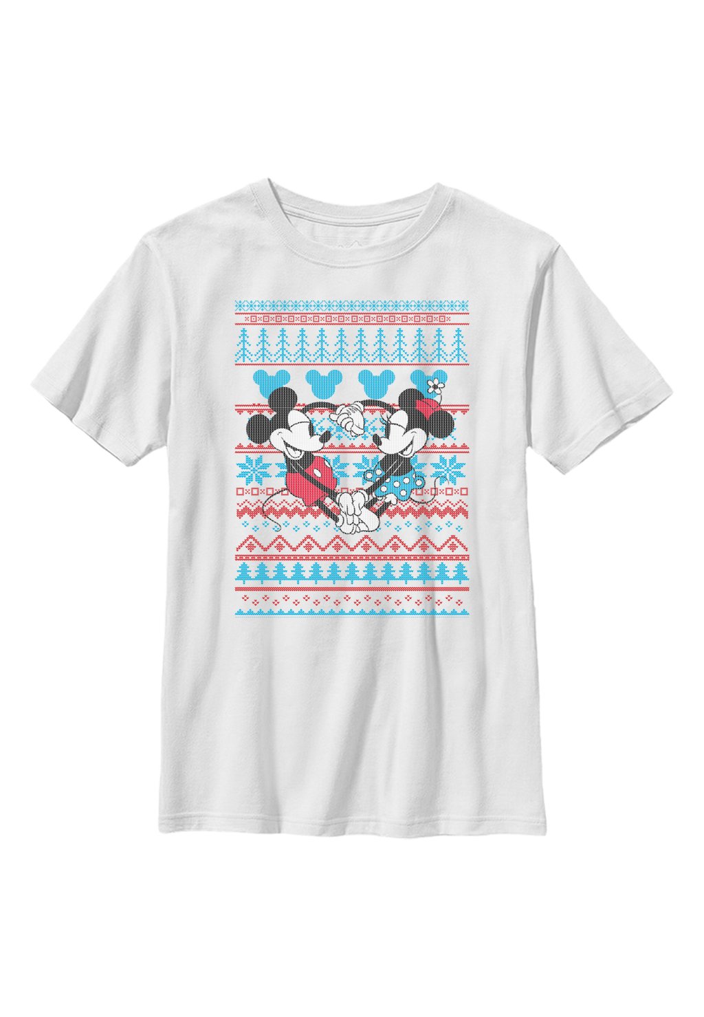 Футболка с принтом Mickey Classic Mickey & Minnie Sweater Disney, белый рюкзак disney minnie mickey snowman aop mini headband