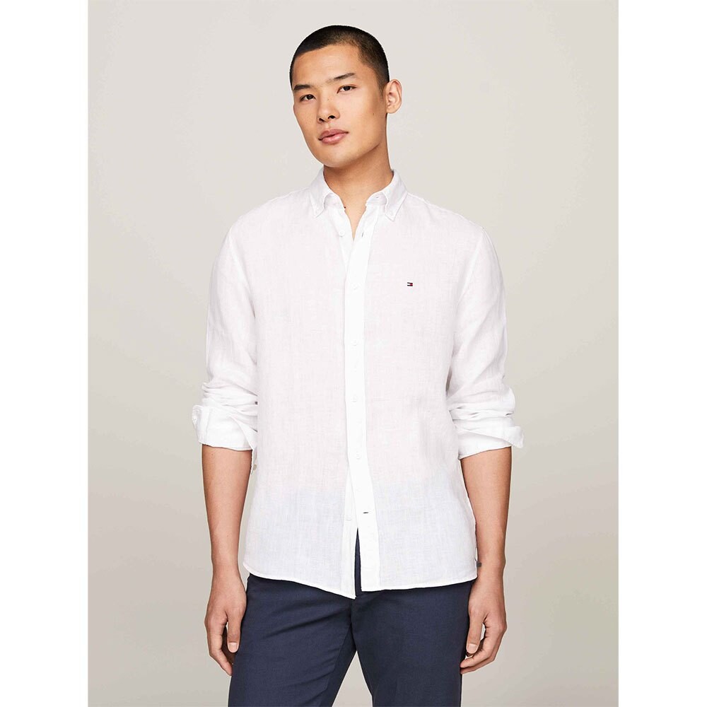 

Рубашка с длинным рукавом Tommy Hilfiger Pigment Dyed Solid, белый
