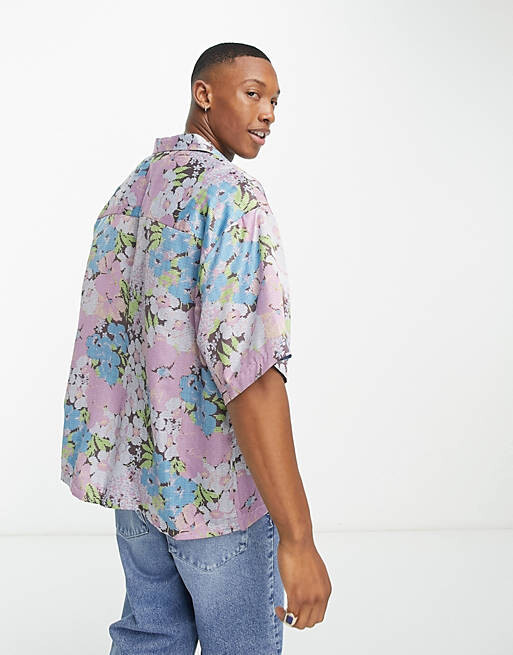 

Свободная рубашка унисекс с цветочным принтом ASOS DESIGN
