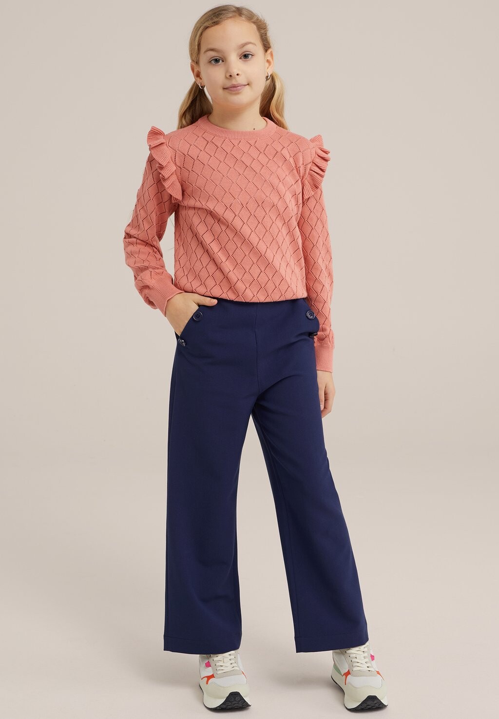 

Вязаный свитер WE Fashion, цвет pink