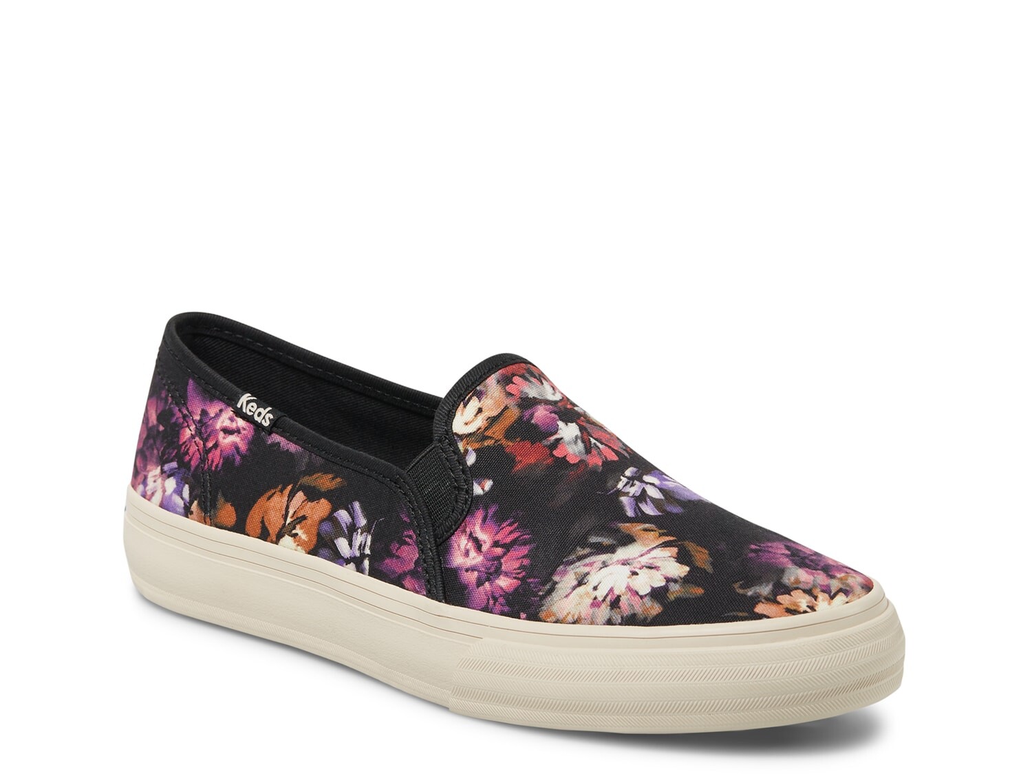 

Кроссовки-слипоны женские Keds Double Decker Midnight Blooms, черный