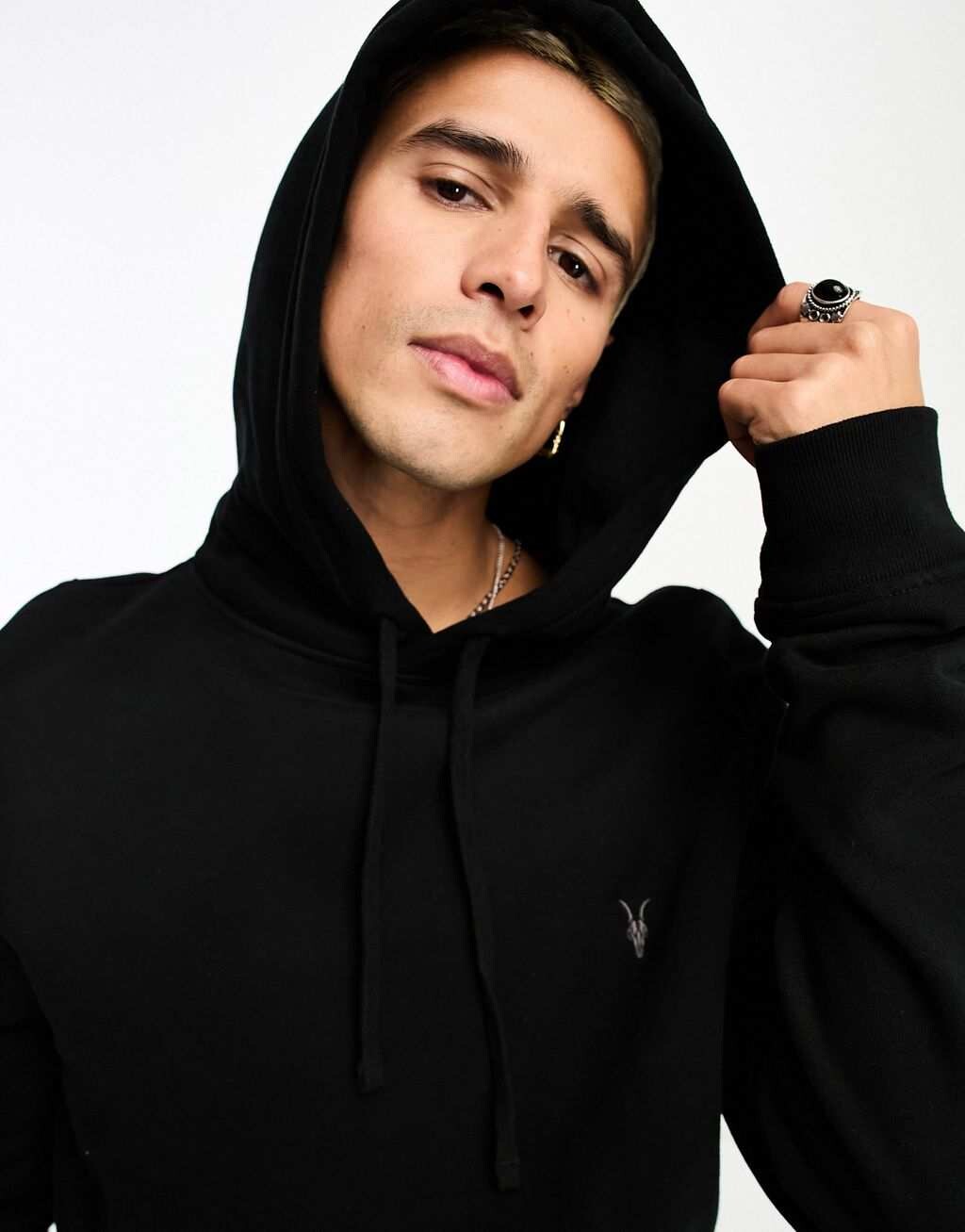 

Черная худи с логотипом AllSaints Raven, Черный