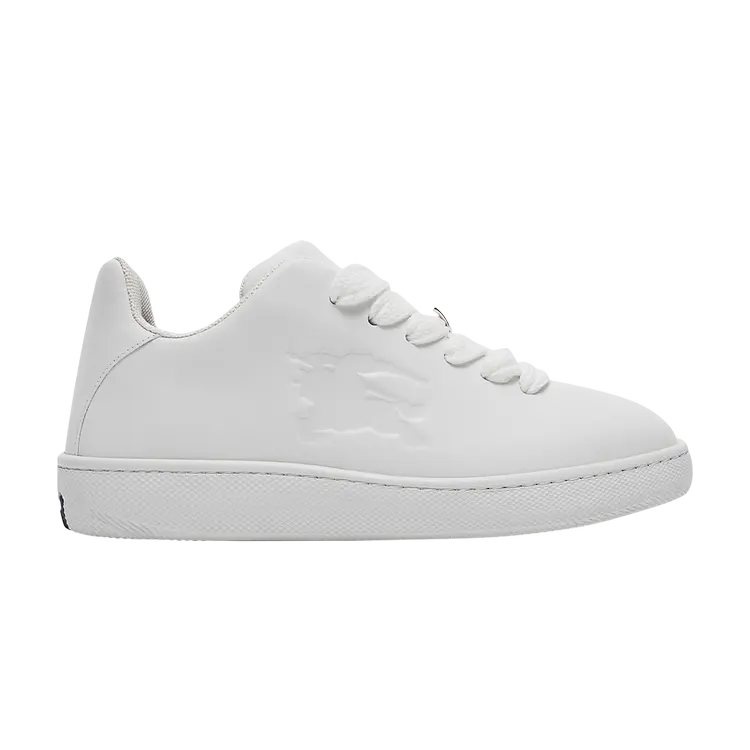 

Кроссовки Burberry Leather Box Sneaker 'Debossed Equestrian Knight - White', белый