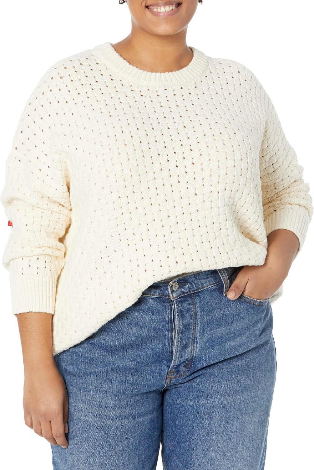 

Пуловер Plus Basket Weave Bali Madewell, цвет Antique Cream