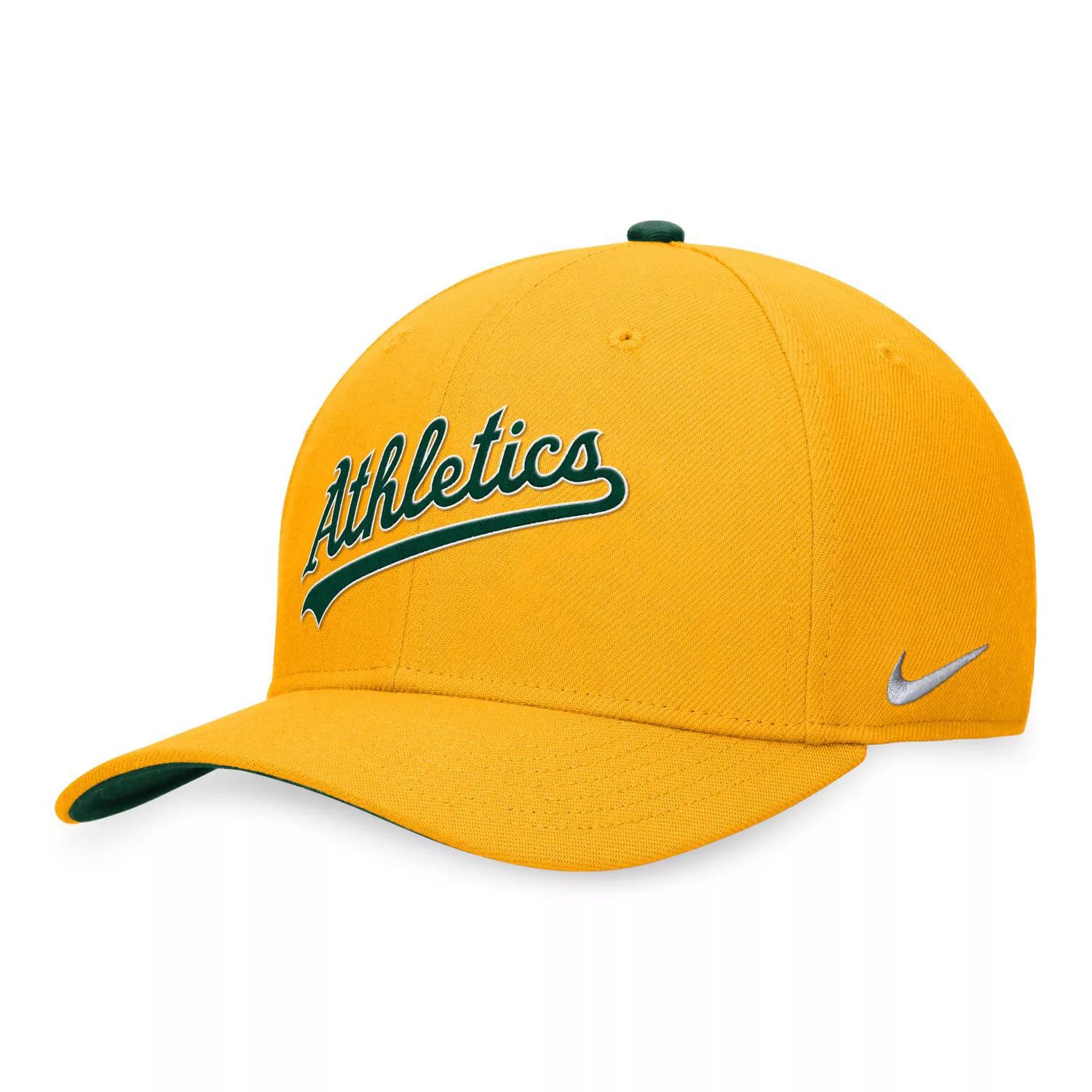 

Мужская кепка Nike Gold Oakland Athletics Classic99 Swoosh Performance Flex