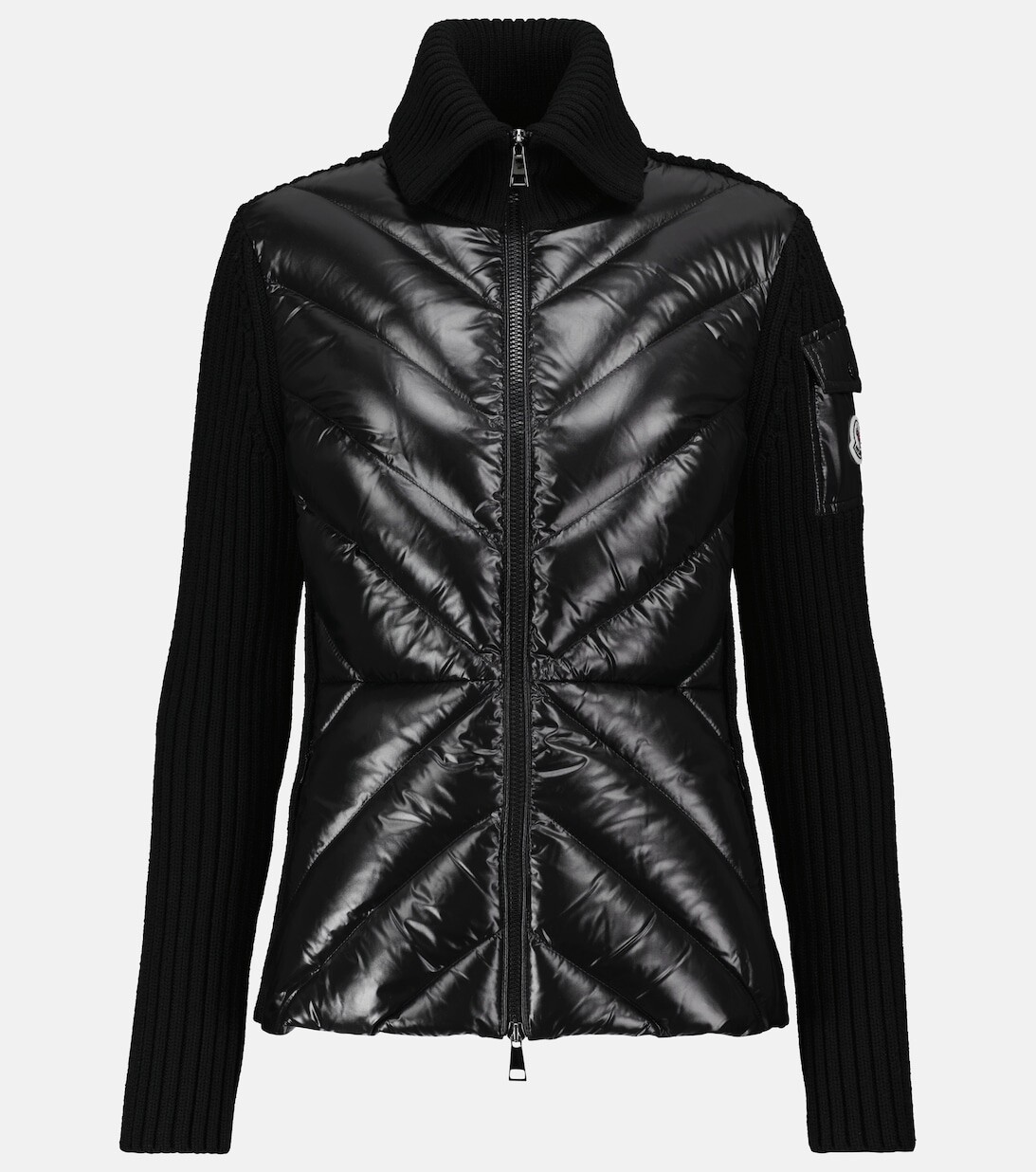 

Шерсть и пуховик MONCLER, черный