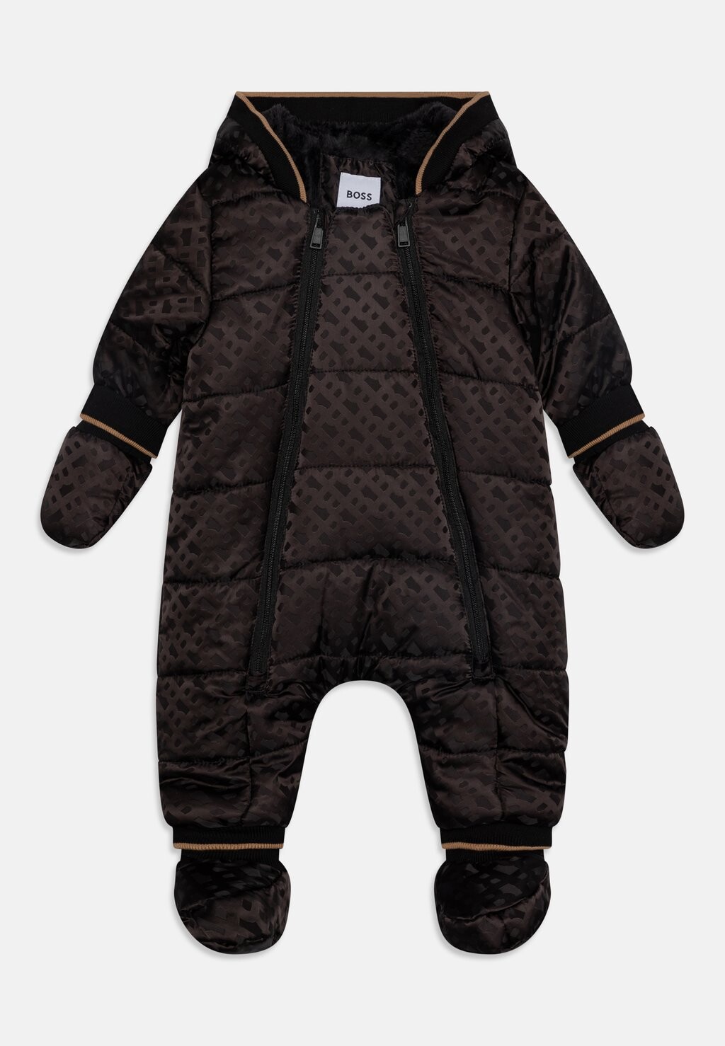 

Зимний комбинезон BABY ALL IN ONE UNISEX BOSS Kidswear, цвет black
