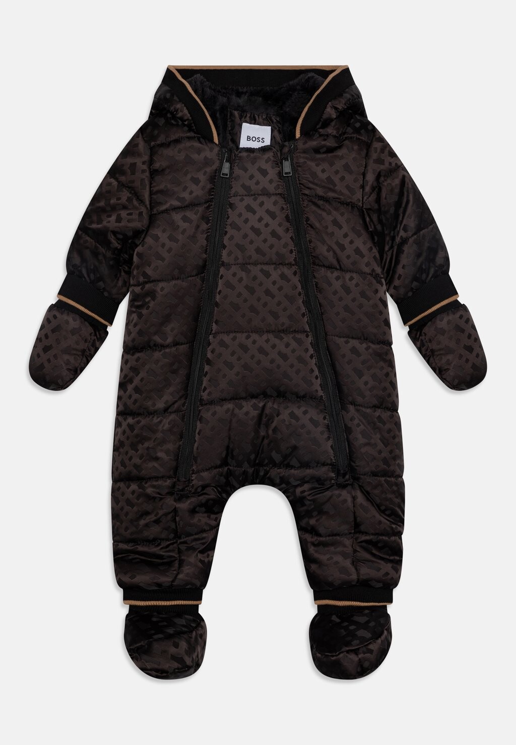 Зимний комбинезон BABY ALL IN ONE UNISEX BOSS Kidswear, цвет black