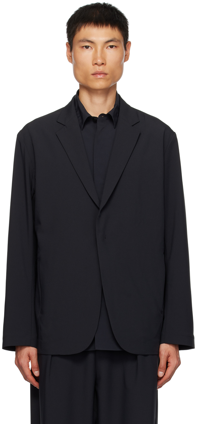 Черный пиджак с зубчатыми лацканами Descente ALLTERRAIN