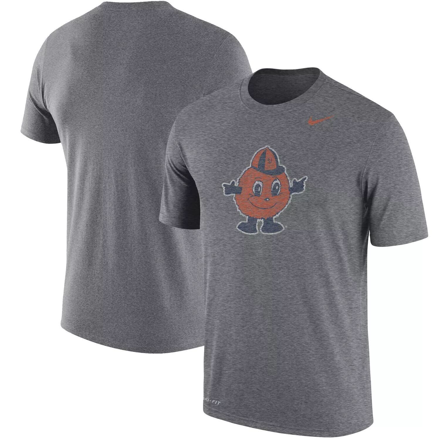 

Мужская серая футболка с логотипом Syracuse Orange Vintage Logo Performance Nike