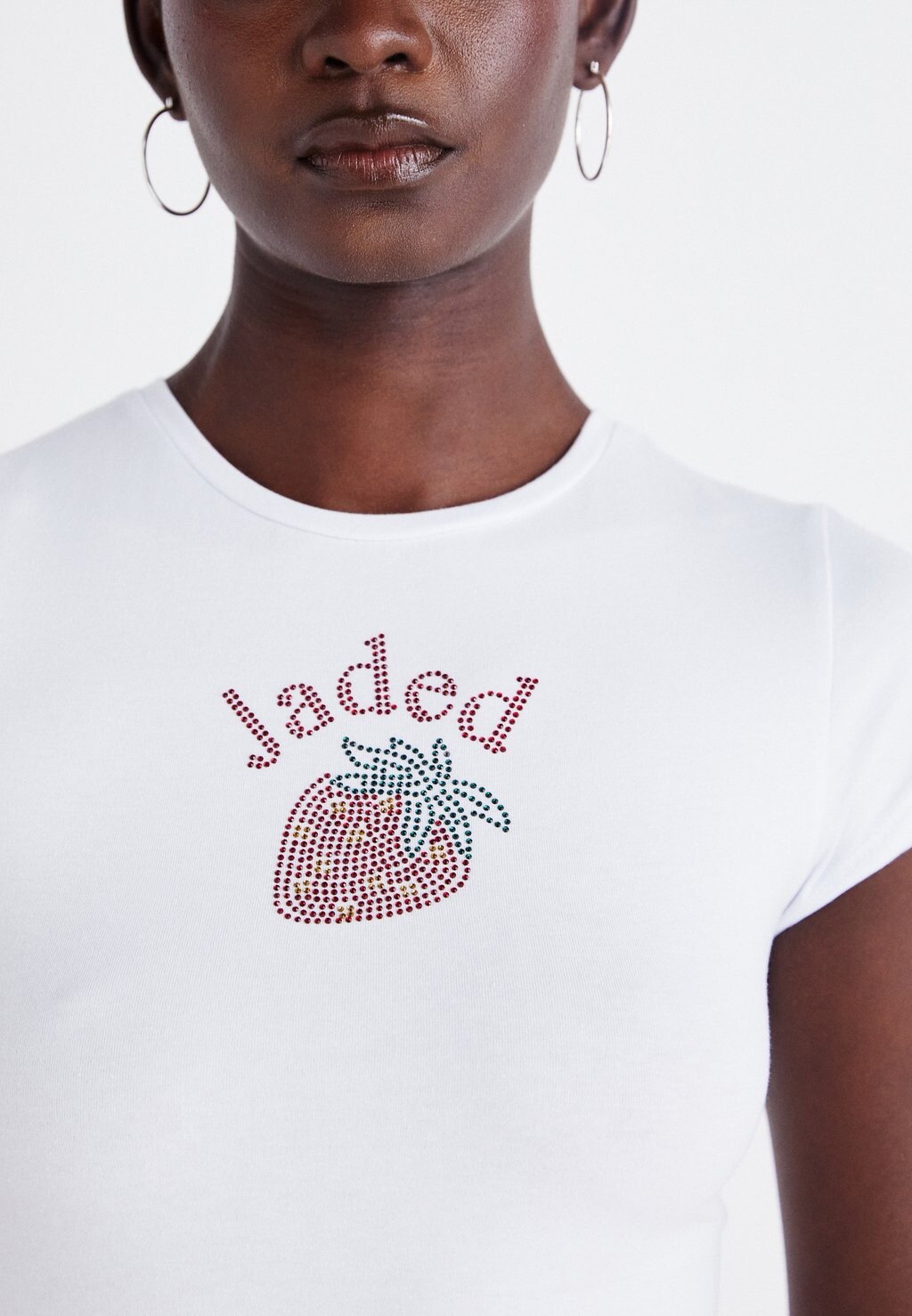

Принт на футболке RHINESTONE STRAWBERRY TEE Jaded London, разноцветный