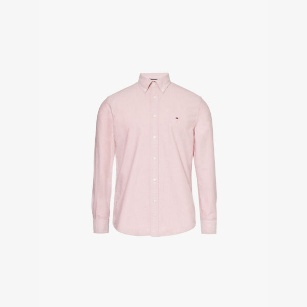 

1985 г. хлопковая рубашка с длинными рукавами Tommy Hilfiger, розовый