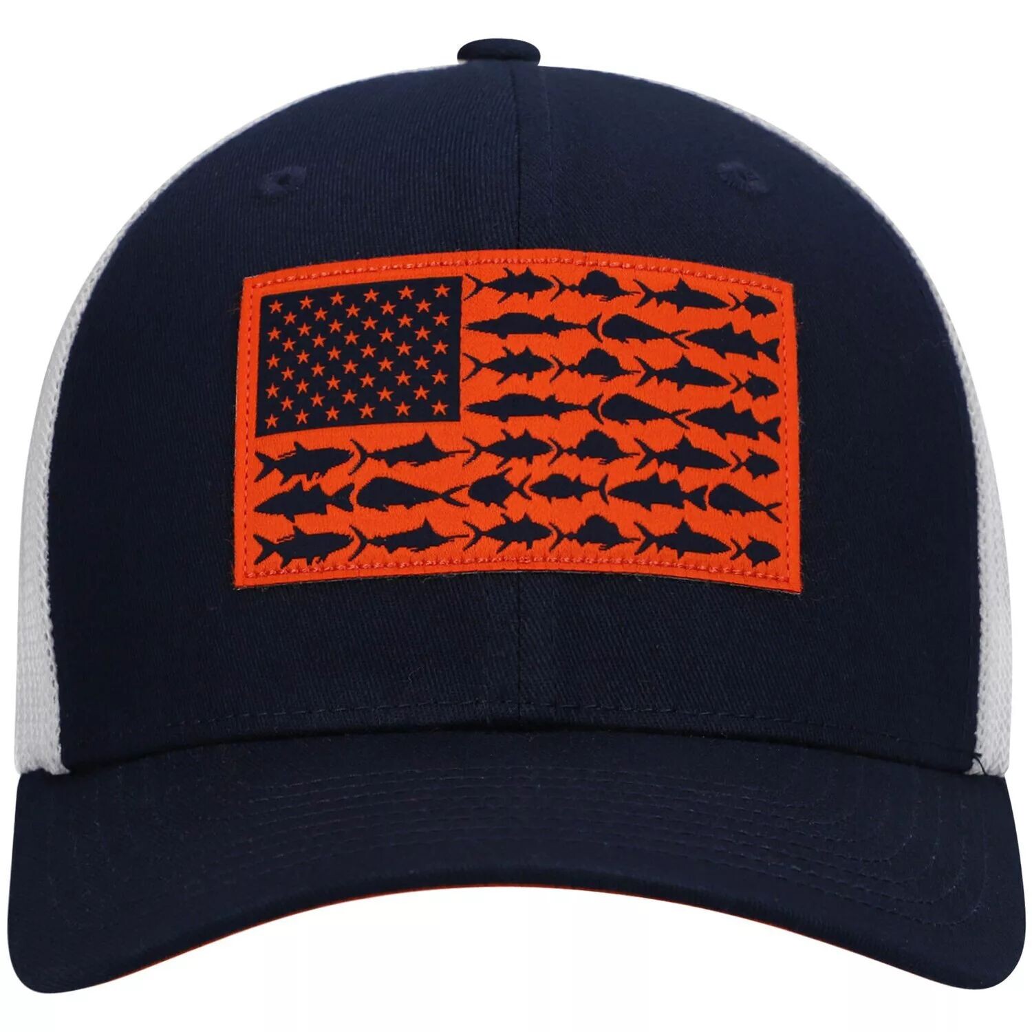 

Мужская шляпа с гибким флагом в тон цвета «рыба» Columbia Navy Auburn Tigers PFG