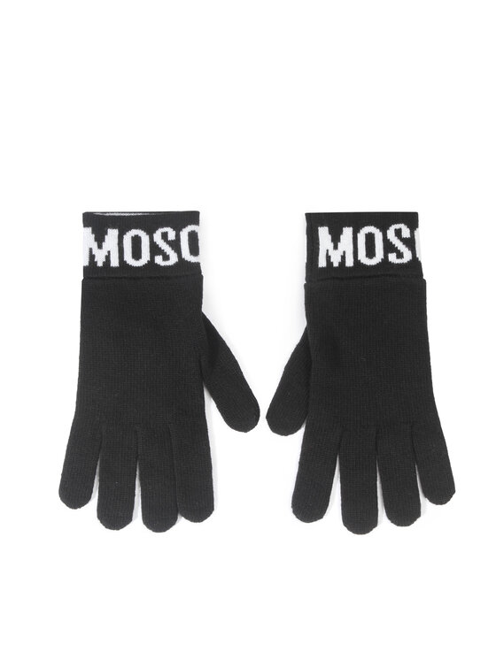 Женские перчатки Moschino, черный gazzal baby wool 828 розовый 40%мериносовая шерсть 20%кашемир 40%акрил 1 моток