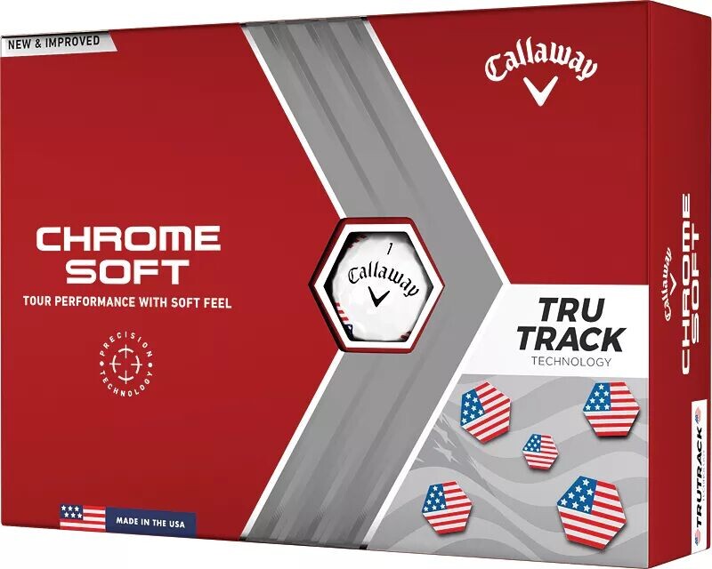 

Мячи для гольфа Callaway 2022 Chrome Soft USA TruTrack, белый