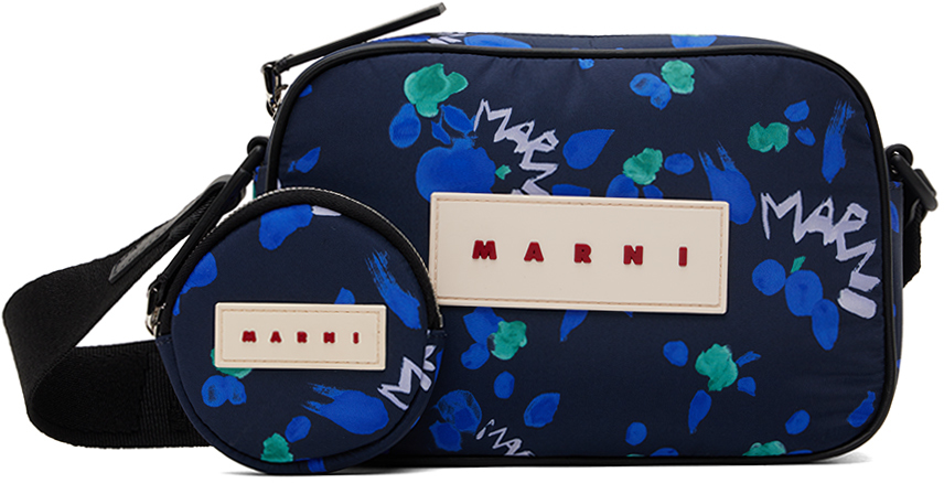 Темно-синяя сумка для фотокамеры Marni