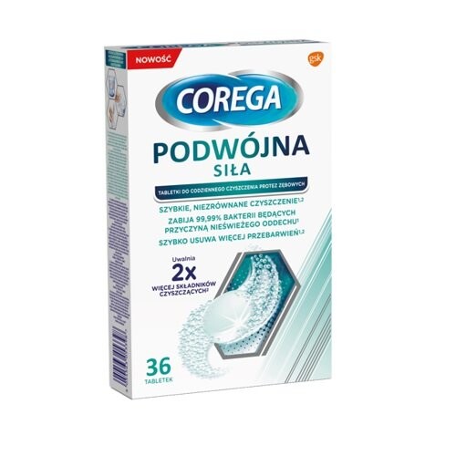 

Таблетки для чистки зубных протезов Double Strength, 36 шт. Corega