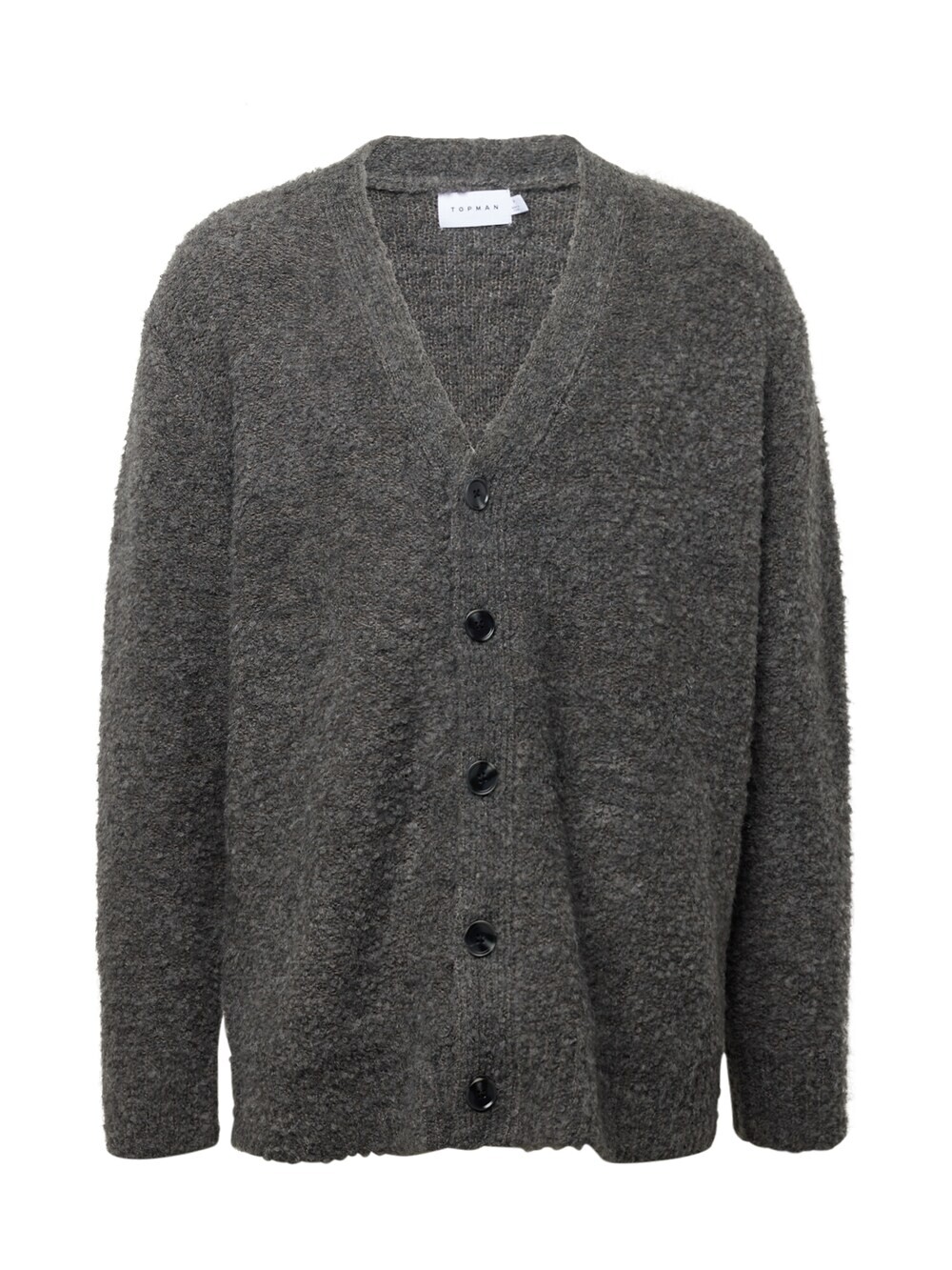 

Вязаный кардиган TOPMAN, темно-серый