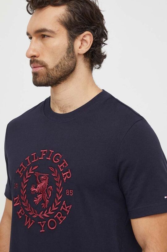 

Хлопковая футболка Tommy Hilfiger, темно-синий