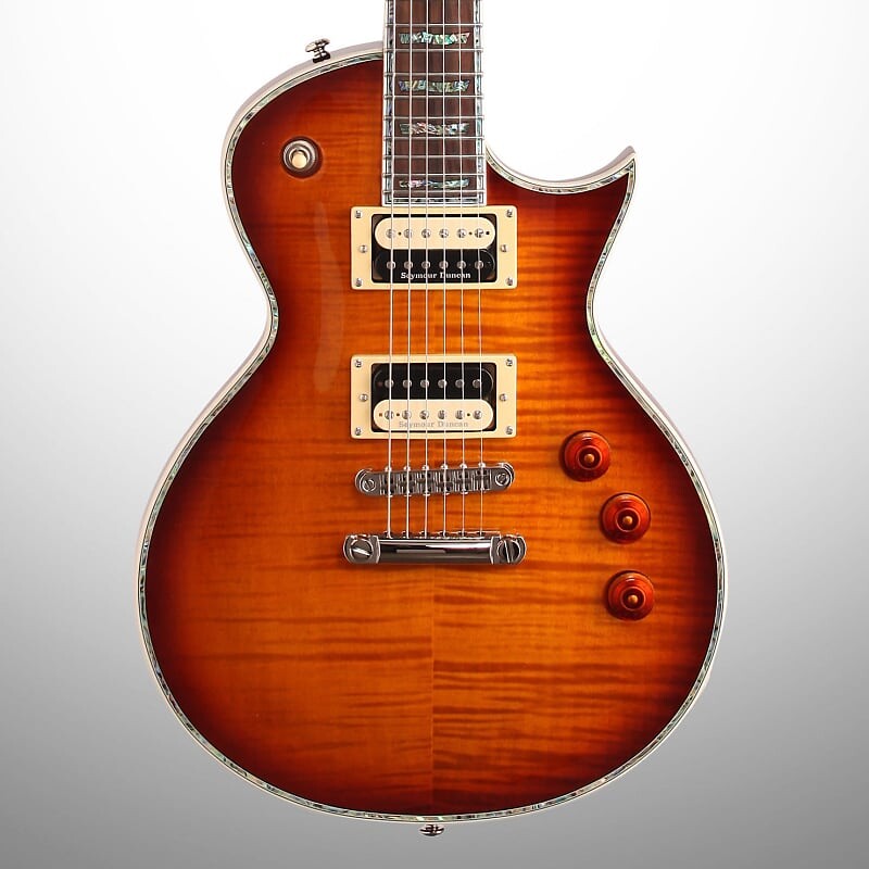 

Электрогитара ESP LTD EC-1000 Deluxe Series Electric Guitar, Amber Sunburst, with Duncan Pickups