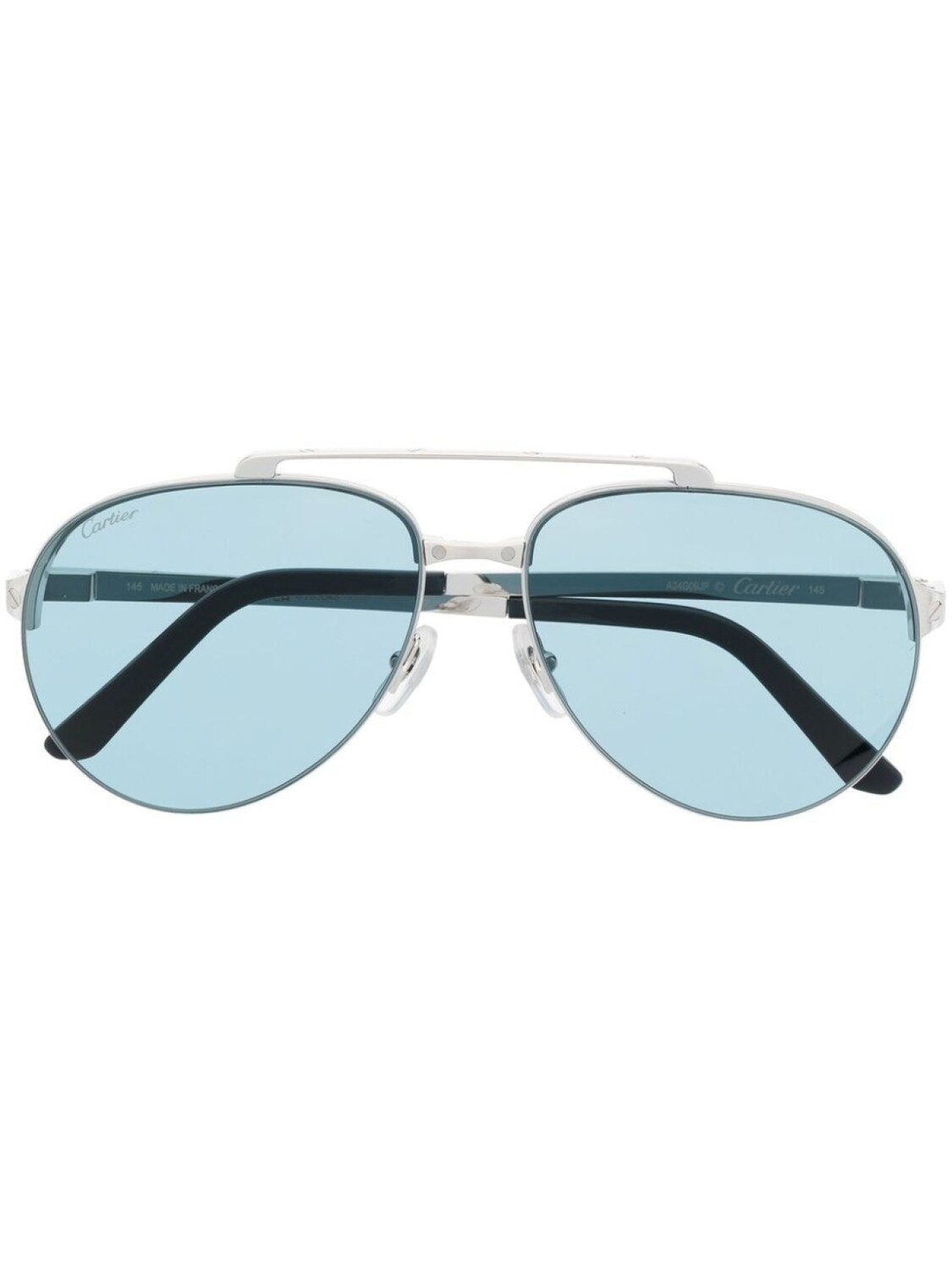 

Cartier Eyewear солнцезащитные очки Santos de Cartier, серебряный