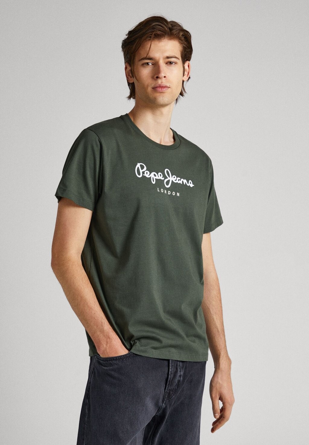 

Футболка с принтом Eggo Pepe Jeans, цвет olive