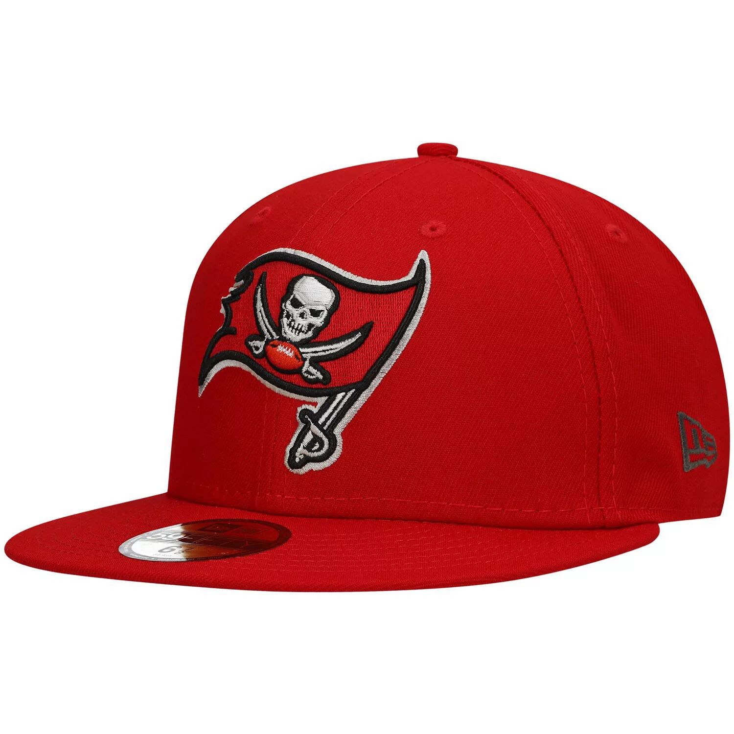 бейсболка 59fifty spill logo nfl teams new era цвет tampa bay buccaneers Мужская облегающая шляпа New Era Red Tampa Bay Buccaneers Team Basic 59FIFTY