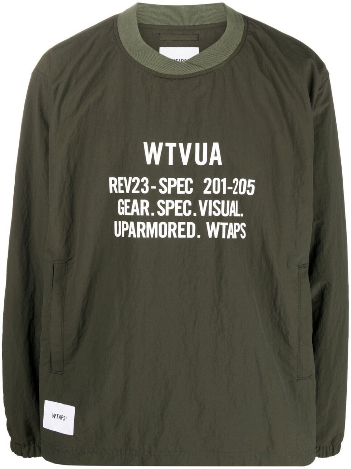 

WTAPS толстовка с текстовым принтом, зеленый