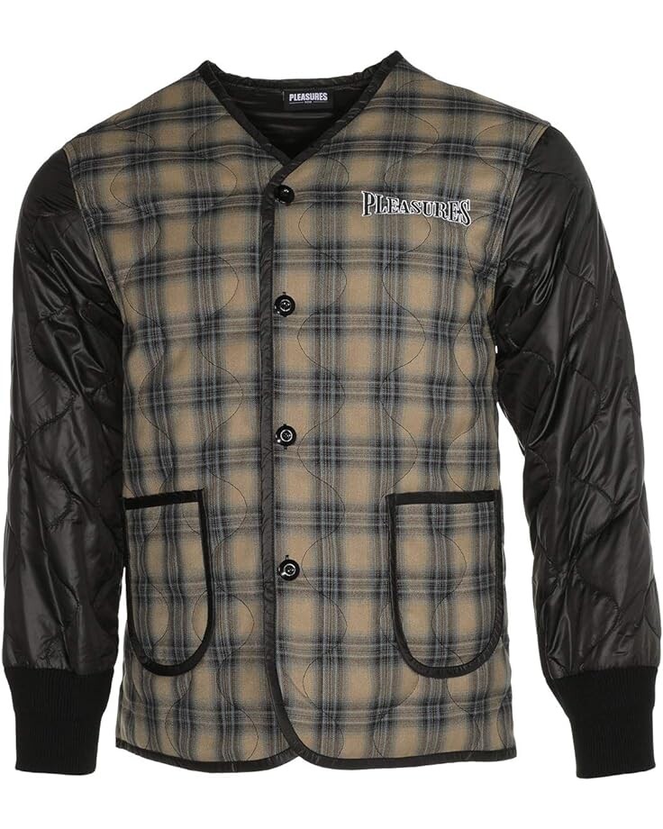 

Куртка Pleasures Bowery Plaid Liner Jacket, оливковый