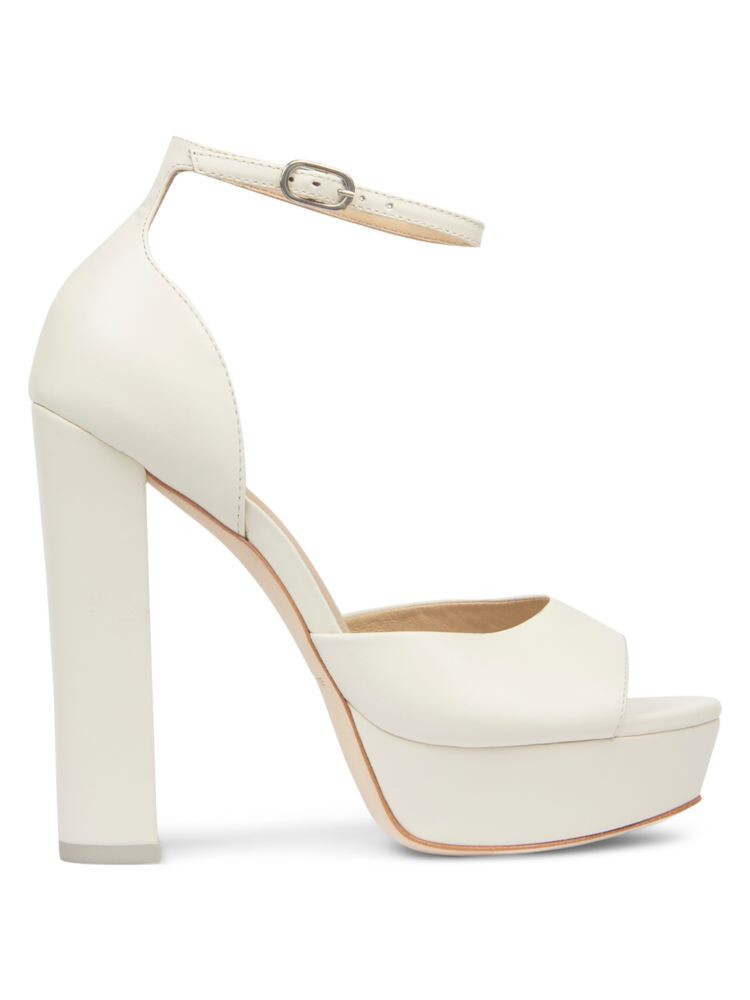 

Кожаные сандалии Kylie на платформе Black Suede Studio, цвет Cream
