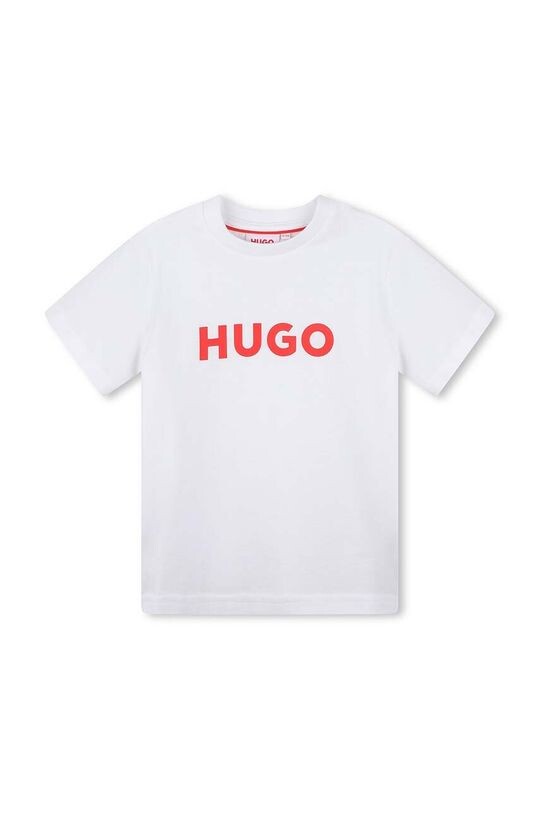 

Hugo Детская хлопковая футболка, белый