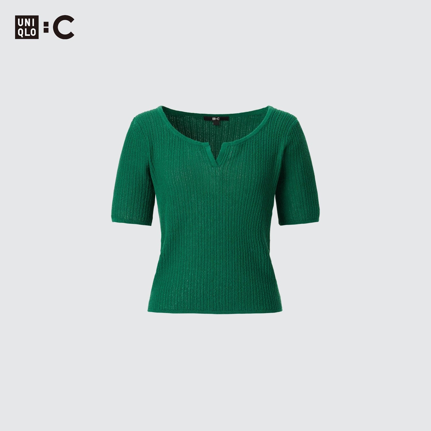 

Свитер Uniqlo женский с коротким рукавом, зеленый