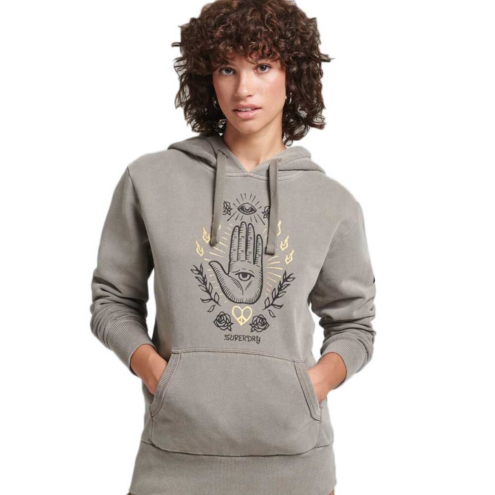 

Худи Superdry Vintage Peace & Love, серый