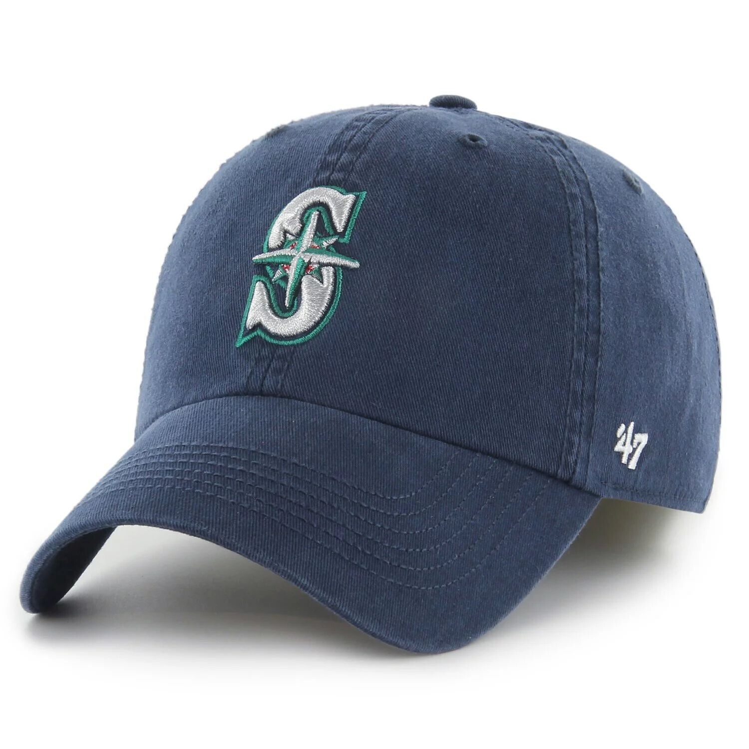 

Мужская темно-синяя приталенная шляпа с логотипом франшизы Seattle Mariners '47