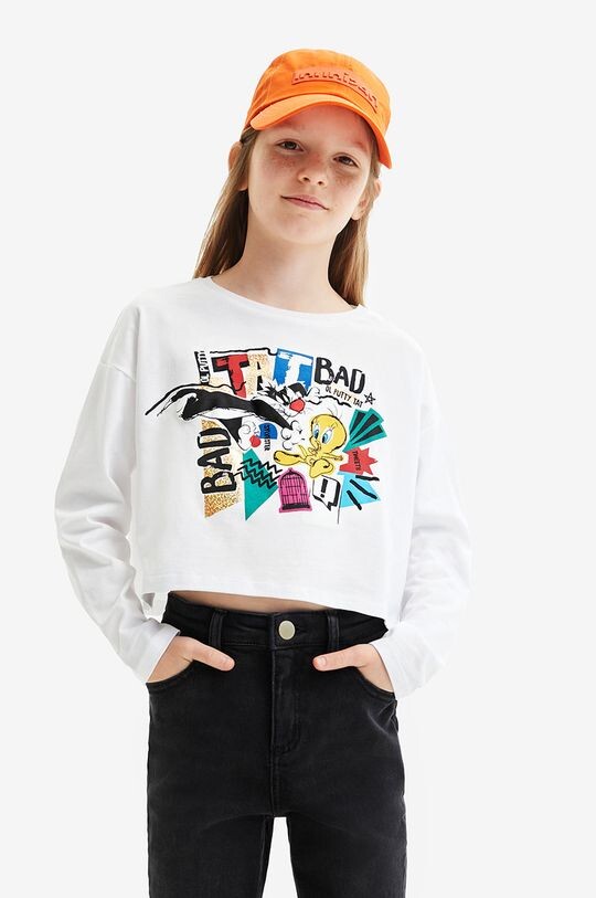 

Детская хлопковая рубашка Desigual с длинными рукавами., белый